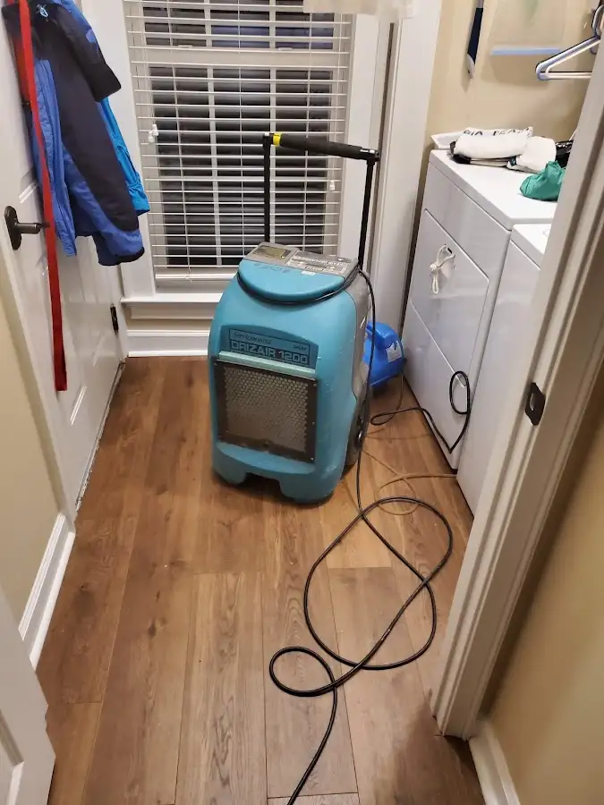Commercial dehumidifier deployed for Flood Damage Cleanup in North Providence